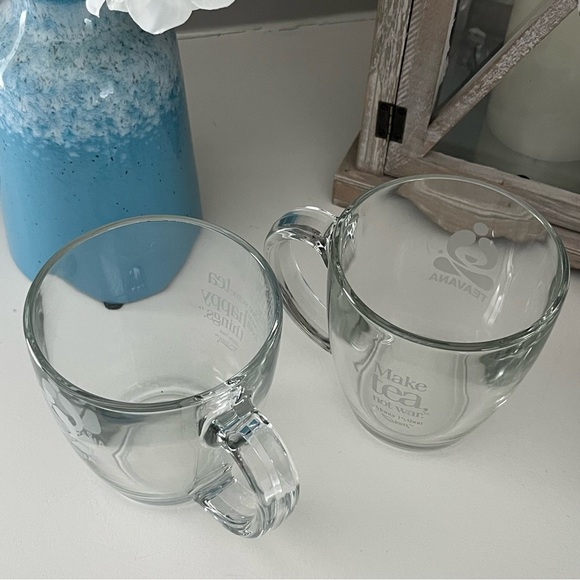 Teavana Clear Glass Tea Mugs Set of Two - Picture 6 of 8